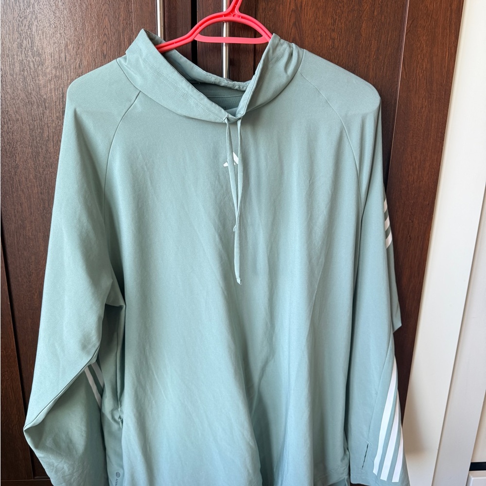 Light green adidas shell pullover